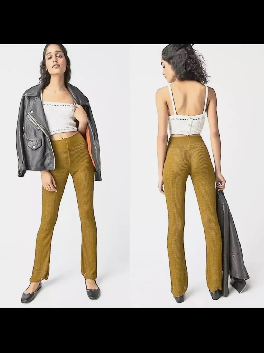 NWOT Free People Rosella Swit Pants Olive Green L